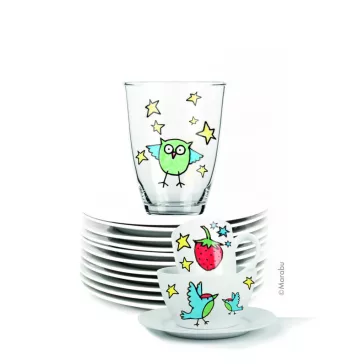   Marabu KiDS Porcelain & Glas filctoll szett - "Maxi Fun", 5 x 1-3 mm