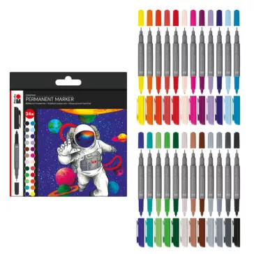   Marabu Permanent Marker Graphix kétvégű tűfilc szett - "HERO OF GALAXY", 24 db