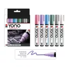 Marabu YONO Marker akrilfilc szett - PASTEL, 6 x 1,5-3 mm