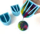 Paletă silicon pentru amestecat culori 4 compartimente