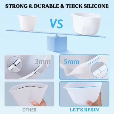 Pahar silicon pentru amestecat rășină 600 ml