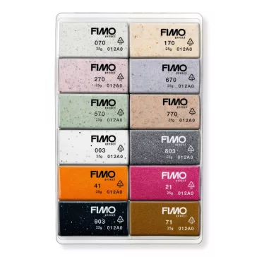   FIMO Effect set de argilă polimerică care se coace - 12 x 25 g, Boho