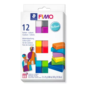   FIMO Soft set de argilă polimerică – 12 x 25 g, culori strălucitoare
