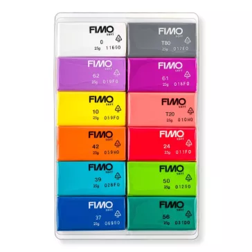   FIMO Soft set de argilă polimerică – 12 x 25 g, culori strălucitoare