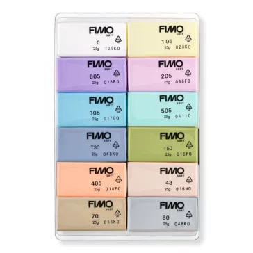   FIMO Soft set de argilă polimerică – 12 x 25 g, culori pastelate