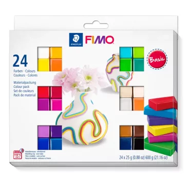   FIMO Soft set de argilă polimerică – 24 x 25 g, culori de bază