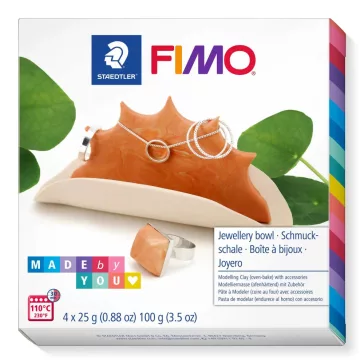   FIMO Soft set de argilă polimerică – 4 x 25 g, set pentru suport de bijuterii