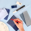 FIMO Soft set de argilă polimerică – 4 x 25 g, efect denim