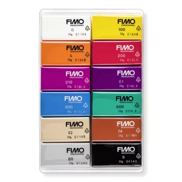   FIMO Professional set de argilă polimerică – 12 x 25 g, culori de bază