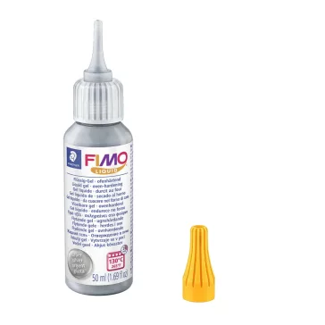   FIMO Liquid Gel - gel lichid termoactivabil - 50 ml, argintiu