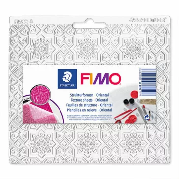   FIMO placă pentru texturare argilă - 15,5 cm x 16,5 cm, orientală