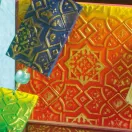 FIMO placă pentru texturare argilă - 15,5 cm x 16,5 cm, orientală