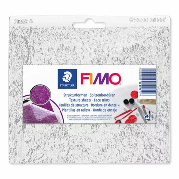  FIMO placă pentru texturare argilă - 15,5 cm x 16,5 cm, dantelă