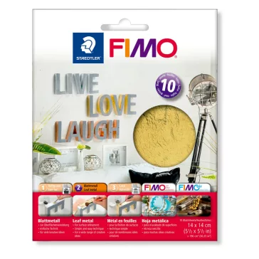   FIMO folie decorativă metalizată - 14x14 cm, 10 buc./pachet, auriu