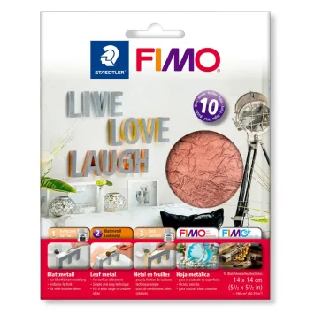   FIMO folie decorativă metalizată - 14x14 cm, 10 buc./pachet, cupru