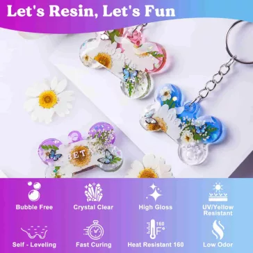   Let's Resin set rășină epoxidică de turnare - 2,4 l, cu unelte și pigmenți