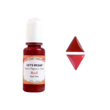 Let's Resin pastă pigment lichid – roșu, 10 g