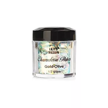 Let's Resin – Fulgi camaleon Aur-Oliv, Luxury Edition