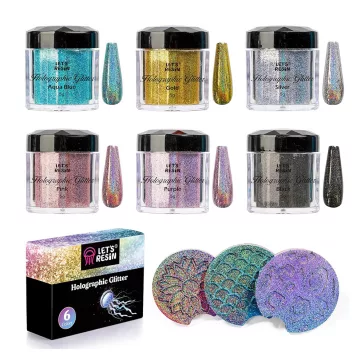 Let's Resin fulgi holografici – ultrafin, 6 x 5 g