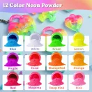 Let's Resin set de pigmenți neon - 12 x 10 g