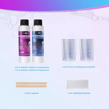   Let's Resin silicon bicomponent turnabil - set de probă cu unelte, 230 g