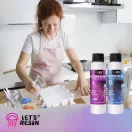 Let's Resin silicon bicomponent turnabil - set de probă cu unelte, 230 g