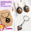Let's Resin set rășină UV pentru realizarea bijuteriilor - 250 g, 153 buc, cu unelte și multe accesorii