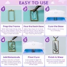 Let's Resin set rășină UV pentru realizarea bijuteriilor - 250 g, 153 buc, cu unelte și multe accesorii