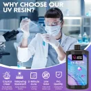 Let's Resin set rășină UV pentru realizarea bijuteriilor - 250 g, 153 buc, cu unelte și multe accesorii