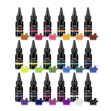   Let's Resin Set Rășină UV Colorată - Culori mai închise, 18 x 20 g