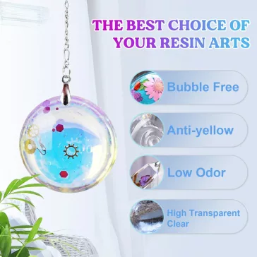   Let's Resin rășină UV - tip tare, 200 g, cu lampă UV și accesorii