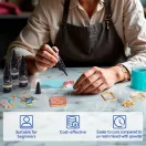 Let's Resin Set Rășină UV Colorată - Culori Perlate, 10 x 20 g