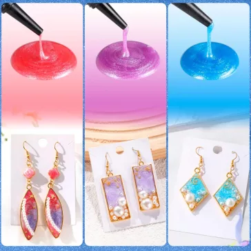   Let's Resin Set Rășină UV Colorată - Culori Perlate, 10 x 20 g