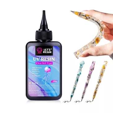 Let's Resin rășină UV - tip moale, 100 g