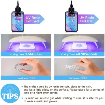 Let's Resin rășină UV - tip moale, 100 g