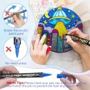 Let's Resin - Set markere acrilice cu două capete, 36 culori
