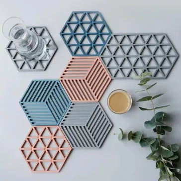 Matriță silicon suport hexagonal model grilaj