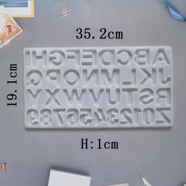 Formă din silicon pentru turnare - litere și cifre