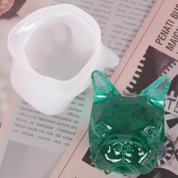 matriță silicon 3D bulldog mare