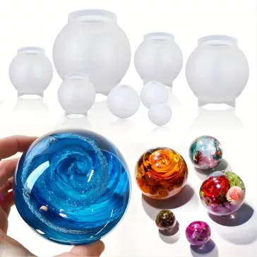 Matriță silicon - sferă cu soclu, 4 cm
