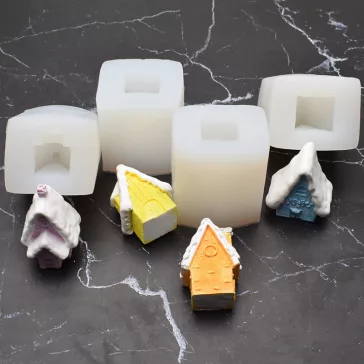 Matriță silicon 3D căsuță în zăpadă nr. 2