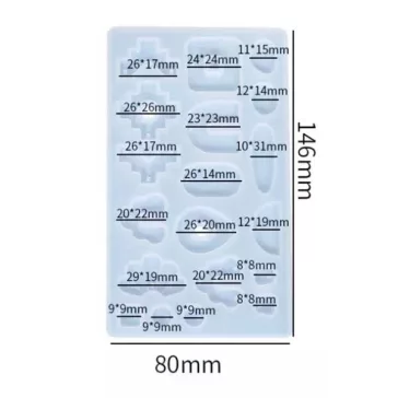 Matriță silicon pentru cercei geometrici nr. 2