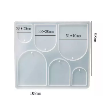 Matriță silicon pentru cercei cu forme geometrice 1