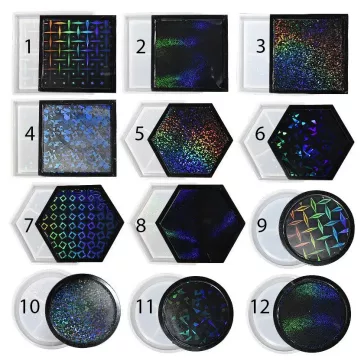 Matriță silicon suport holografic pătrat 1