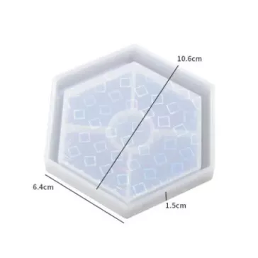 Matriță silicon suport holografic hexagon nr. 2