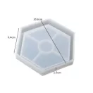 Matriță silicon suport holografic hexagon nr. 3
