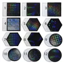 Matriță silicon suport holografic hexagon 4