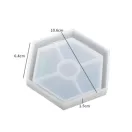 Matriță silicon suport holografic hexagon 4