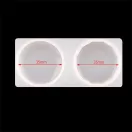 Matriță silicon formă pereche cerc cristal