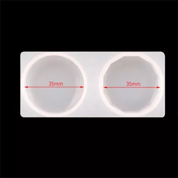 Matriță silicon formă pereche cerc cristal